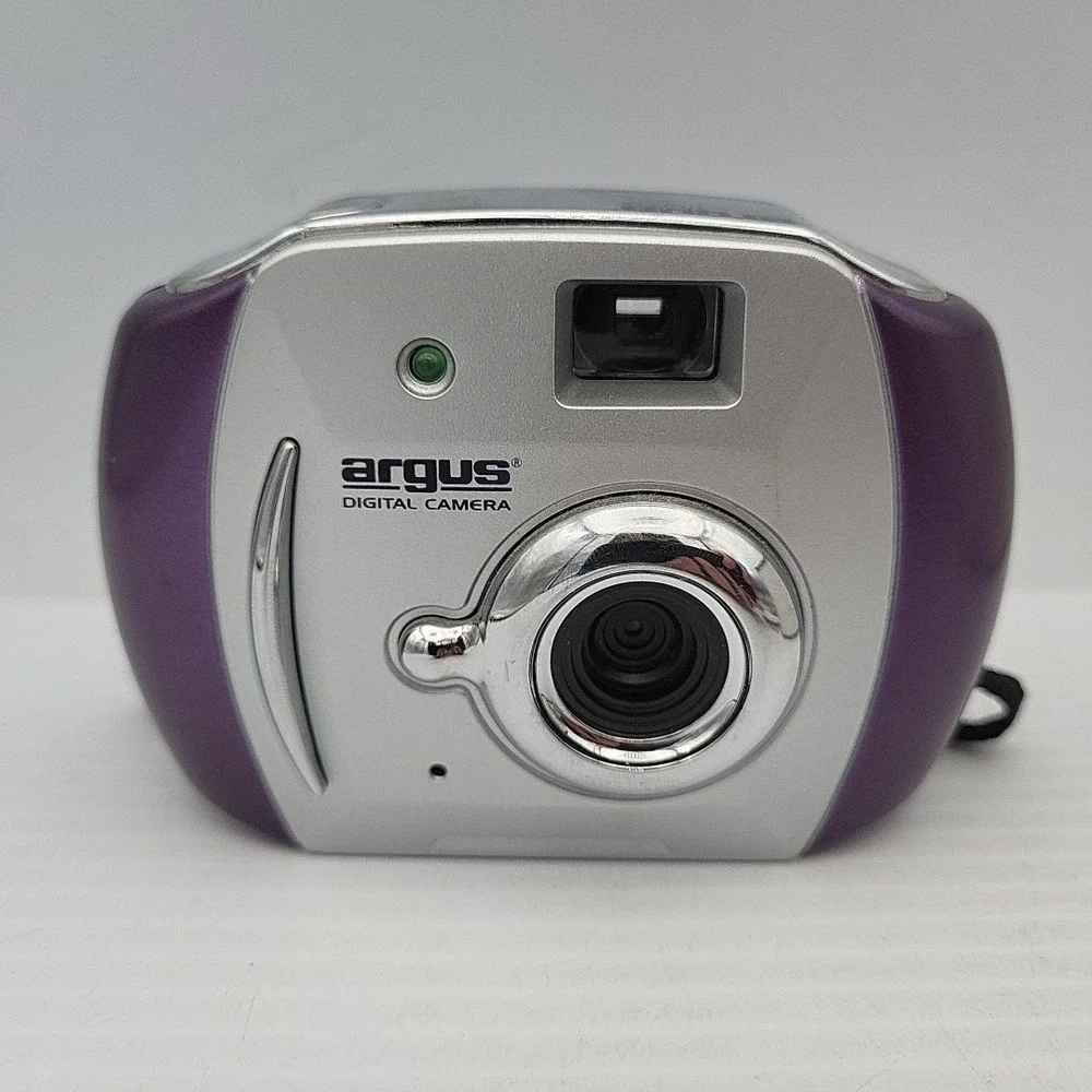 Argus Digital Camera DC1510 Purple Compact 5.0MP 2x Zoom Tested Working Bundle